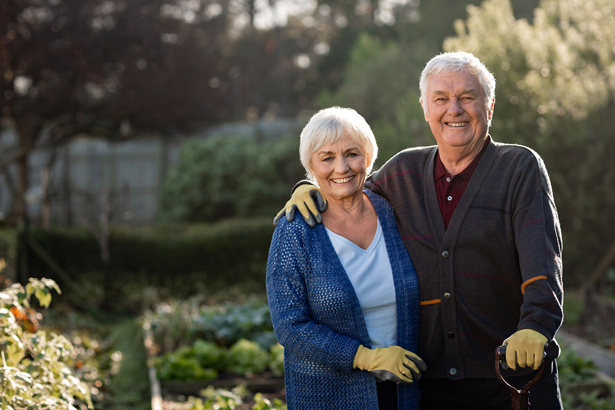 Active Seniors In The Garden - Assisted Living